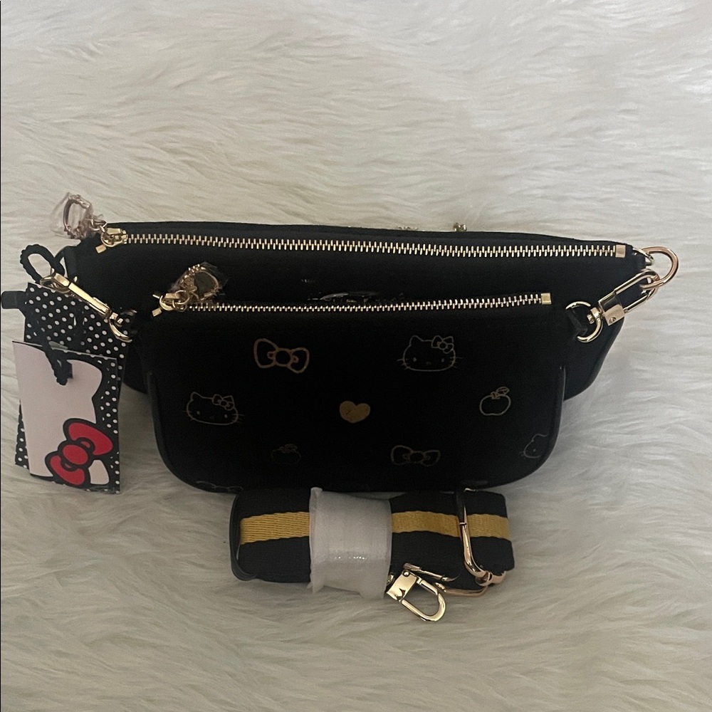 Sanrio Hello Kitty Black and Gold Crossbody Bags NWT